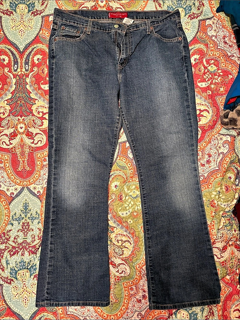 Levi's 515 Nouveauboot Cut Stretch Jeans Blue Waist 16